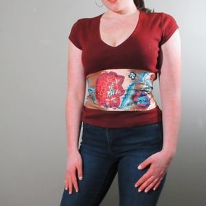 Free People tie waist tee